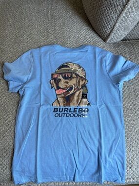 BURLEBO Outdoors Boys Tshirt with Lab in Camo Hat BRAND NEW!!